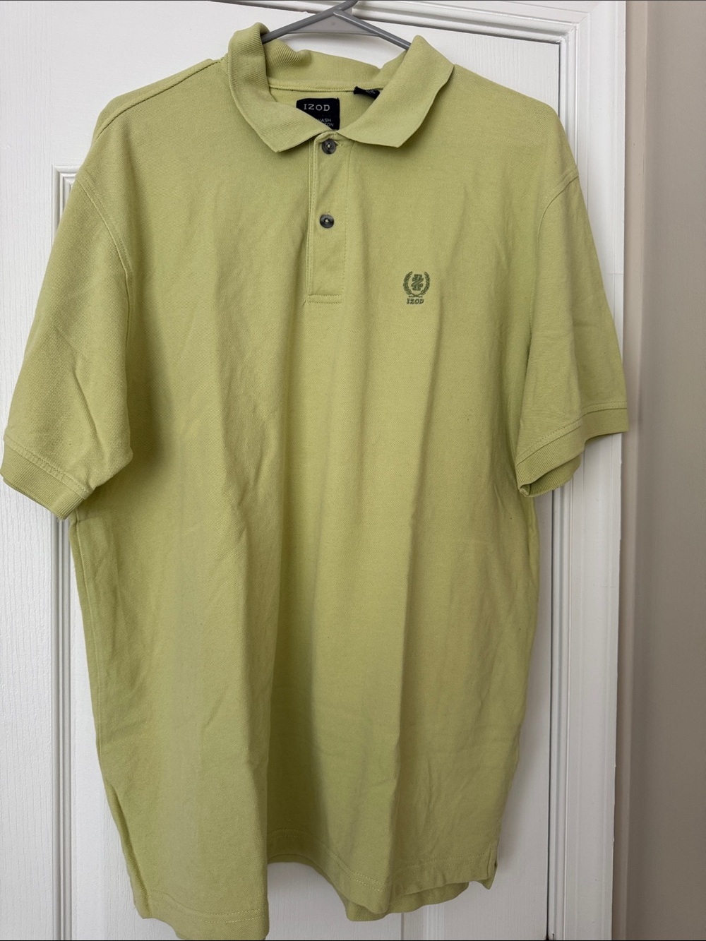 Izod Men's Lime Polo Shirt with Embroidered Logo
